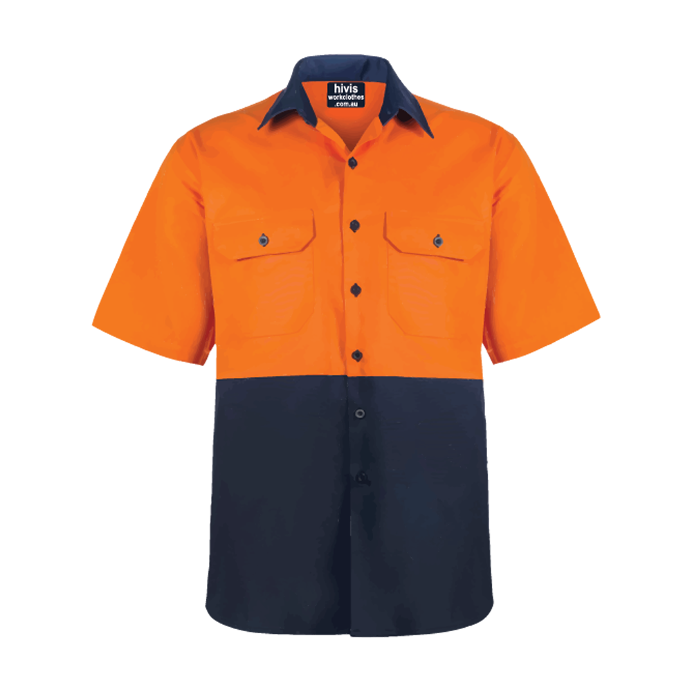 Work Shirt HiVis Short Sleeve No Tape Orange