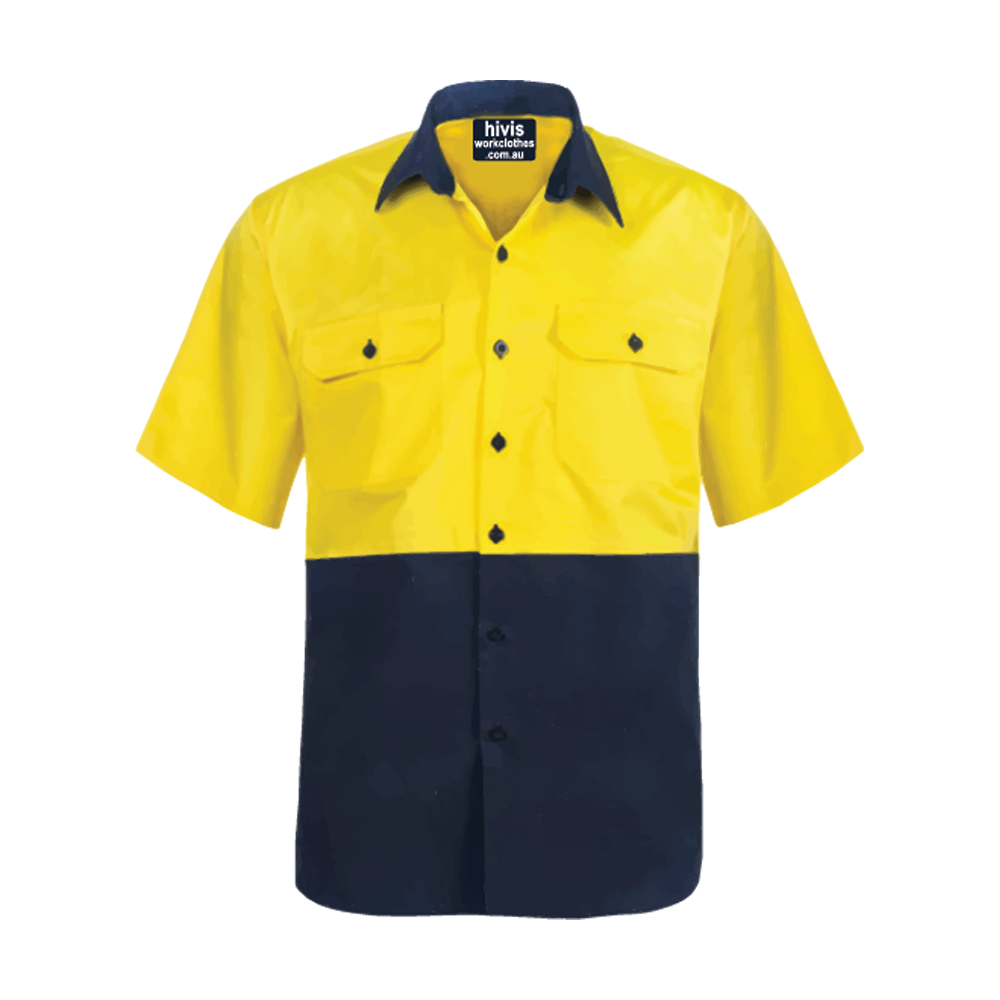 Work Shirt HiVis Short Sleeve No Tape Yellow