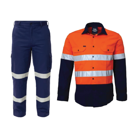 Combo Mens Work Pants & Shirt Orange